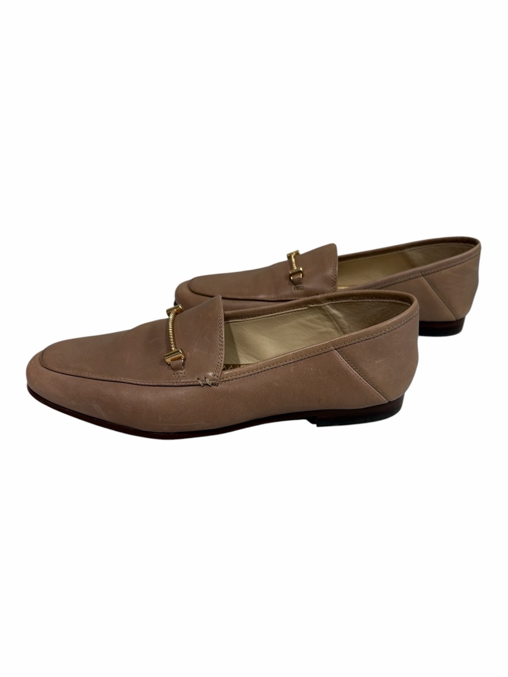 Sam Edelman Loraine Bit Loafers Size 9 Leather Taupe Gold Hardware - Picture 6 of 9